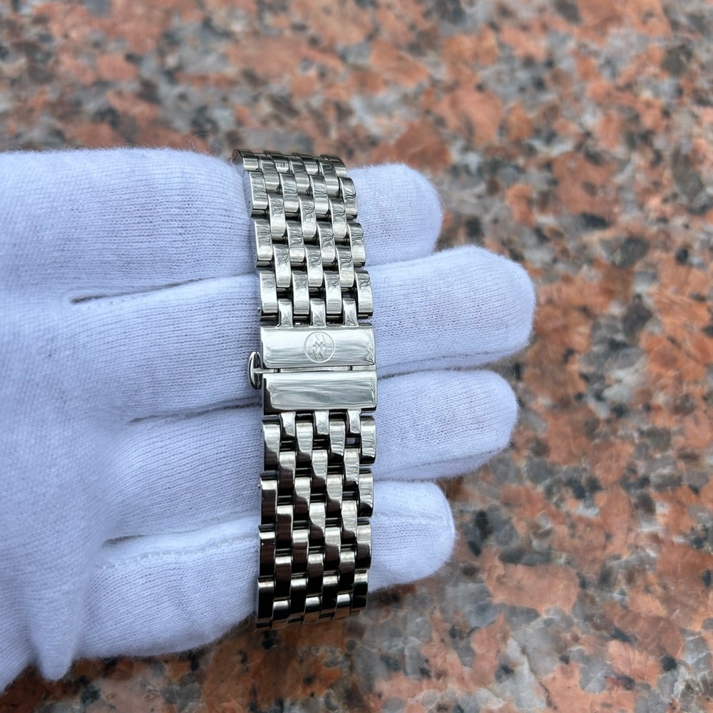 MICHELE DECO MOP DIAMOND DIAL AND BEZEL CHRONOGRAPH LADIES WATCH - Picture 6 of 15